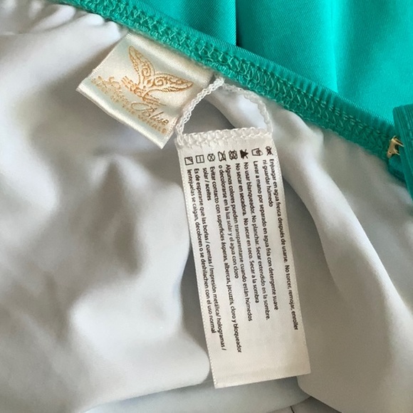 Lisa Blue Tankini Top SPLASH OF COLOR  -Deep Aqua (#46) - Picture 6 of 10